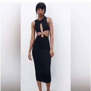 Zara cut out midi dress